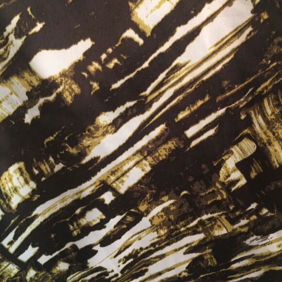 Ann Taylor silky camisole ladies tank top size L petite brown cream & gold chic - Picture 7 of 7